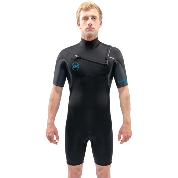 Гидрокостюм DAKINE MEN'S QUANTUM CHEST ZIP SHORTY 2/2mm Black/Grey, размер M DK22M22QSZ (0604565593979)