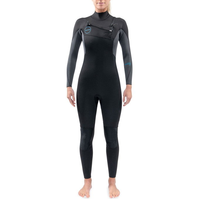 Гидрокостюм женский DAKINE WOMEN'S QUANTUM CHEST ZIP FULL SUIT 3/2mm Black/Grey Размер 8 DK22W32QZ (0604565597090)